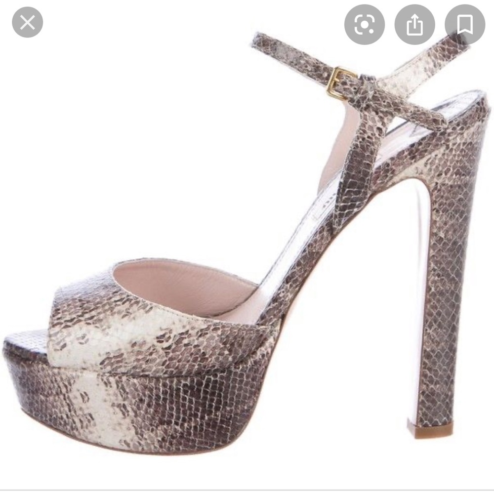 Miu miu snakeskin sandals